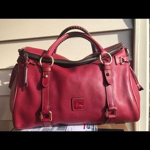 Raspberry Dooney & Bourke Medium Florentine Satche